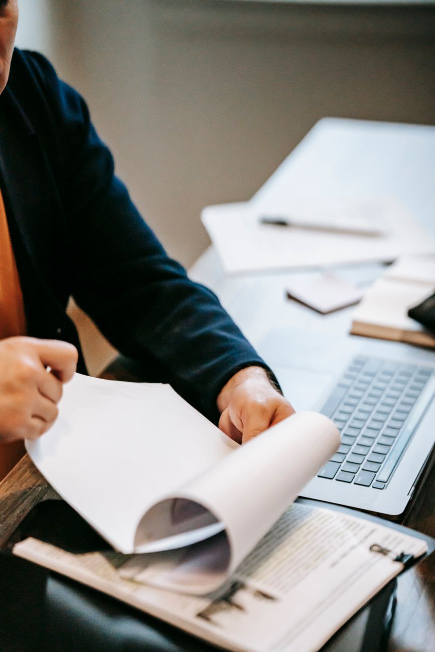 photo of person flipping pages